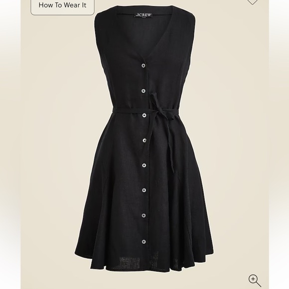 NWT! J.Crew women’s Tall mini dress in linen. Size 16 Tall $158 - Picture 2 of 8